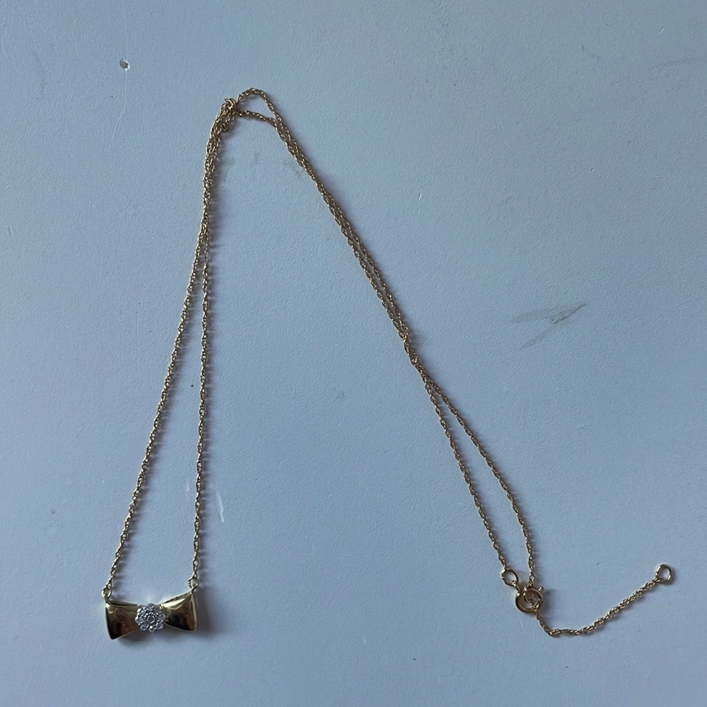 Gold Plated Bow Necklace